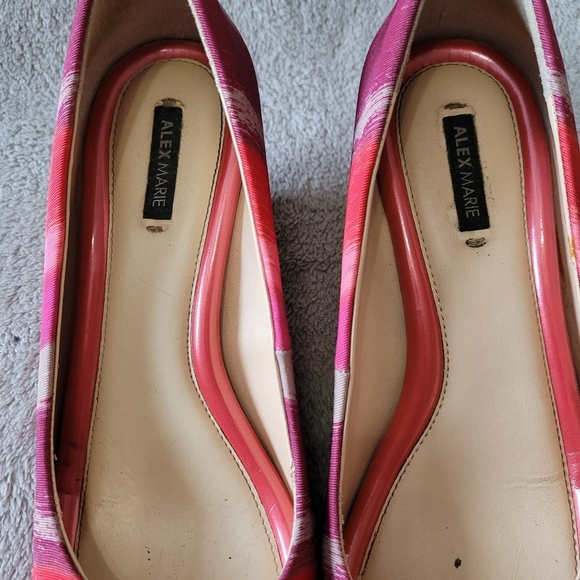 Alex Marie round toe striped cork wedges size 9.5 - Picture 10 of 13